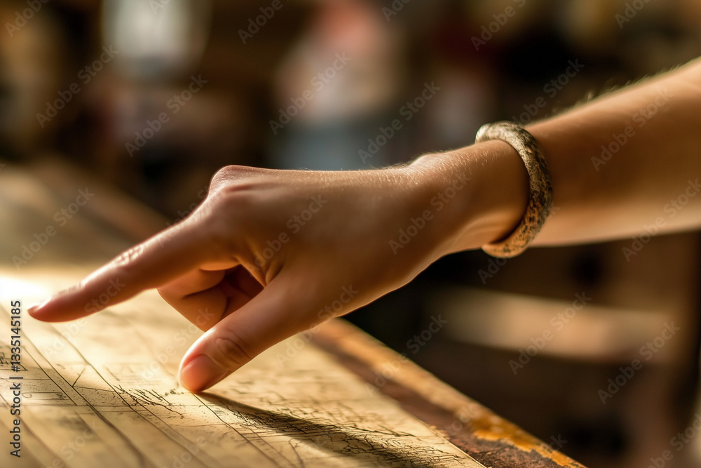 Obraz premium a hand that points at something