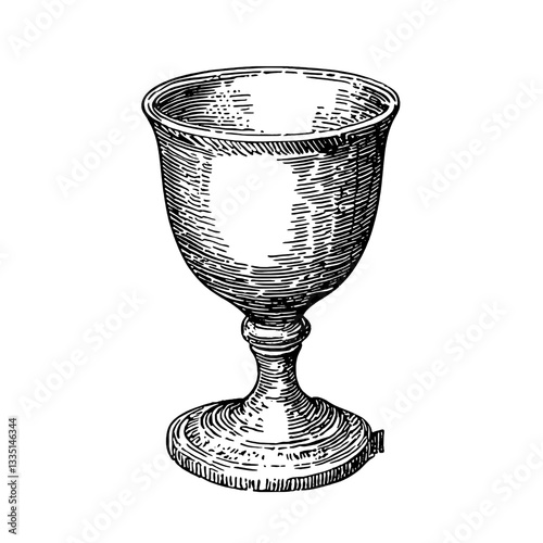 Elegant vintage chalice resting on a textured surface, showcasing intricate details in design and artistry