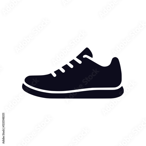 Silhouette icon of a sneaker, representing sports and casual footwear