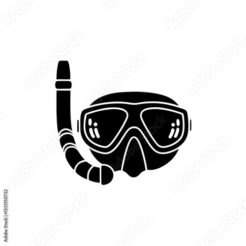 creative details Snorkel Mask Icon vector illustration