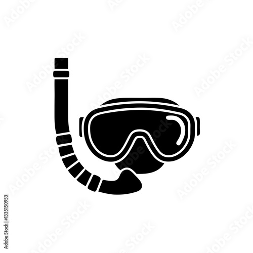 creative details Snorkel Mask Icon vector illustration