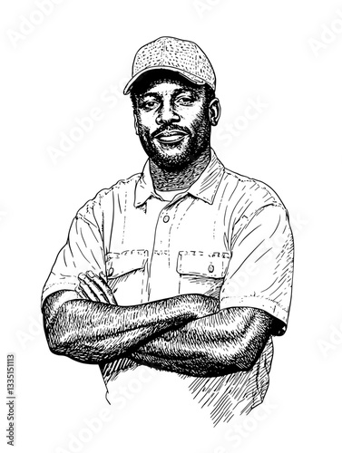 Cinematic portrayal of a confident man in nature setting with mobile recording
