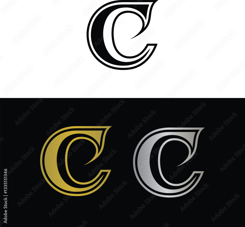 Abstract letter C logo design Abstract letter C logo design