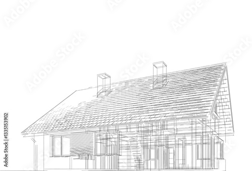 house sketch drawing