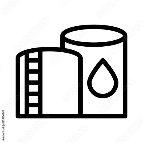 tank farm line icon