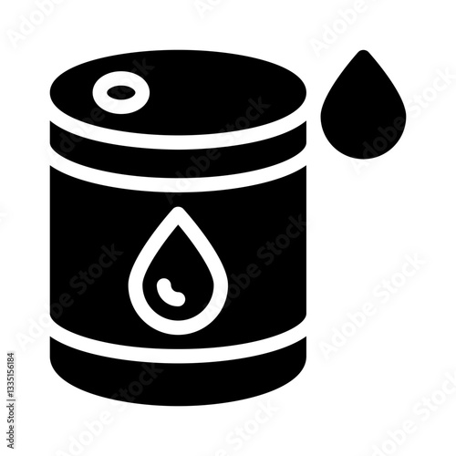 oil barrel glyph icon