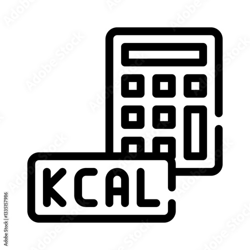 calorie counting line icon