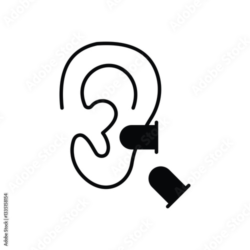 Ear Plug Vector icon