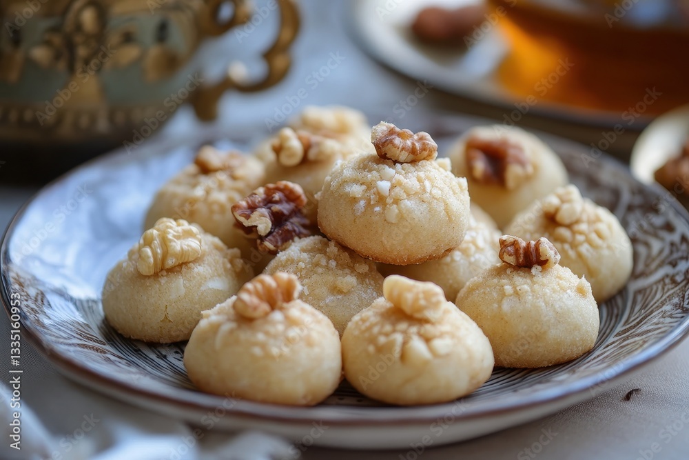 Date and walnut semolina cookies Date and walnut semolina cookies