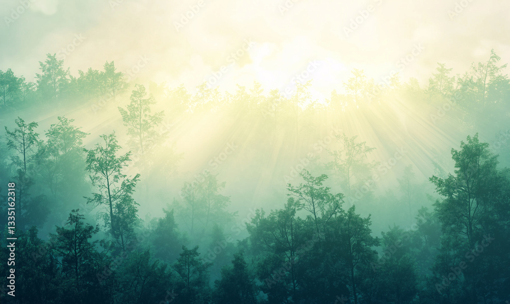 Celebrating world environment day illuminating forests nature's majesty early morning serene atmosphere environmental awareness