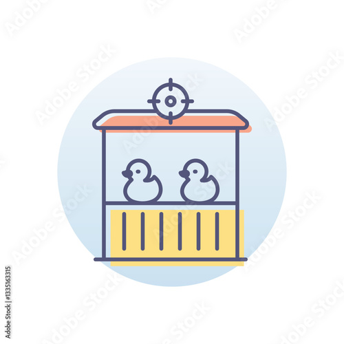Duck Shooting Vector icon