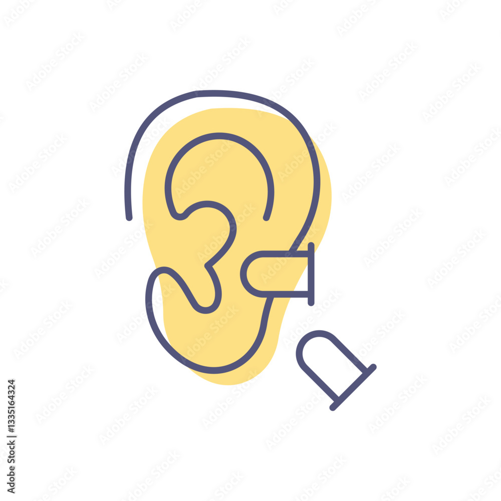 Ear Plug Vector icon Ear Plug Vector icon