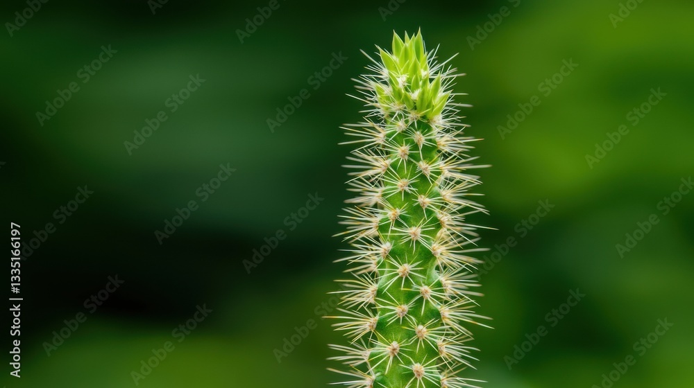 A close-up of a green plant with long, thin, pointed leaves. A close-up of a green plant with long, thin, pointed leaves.