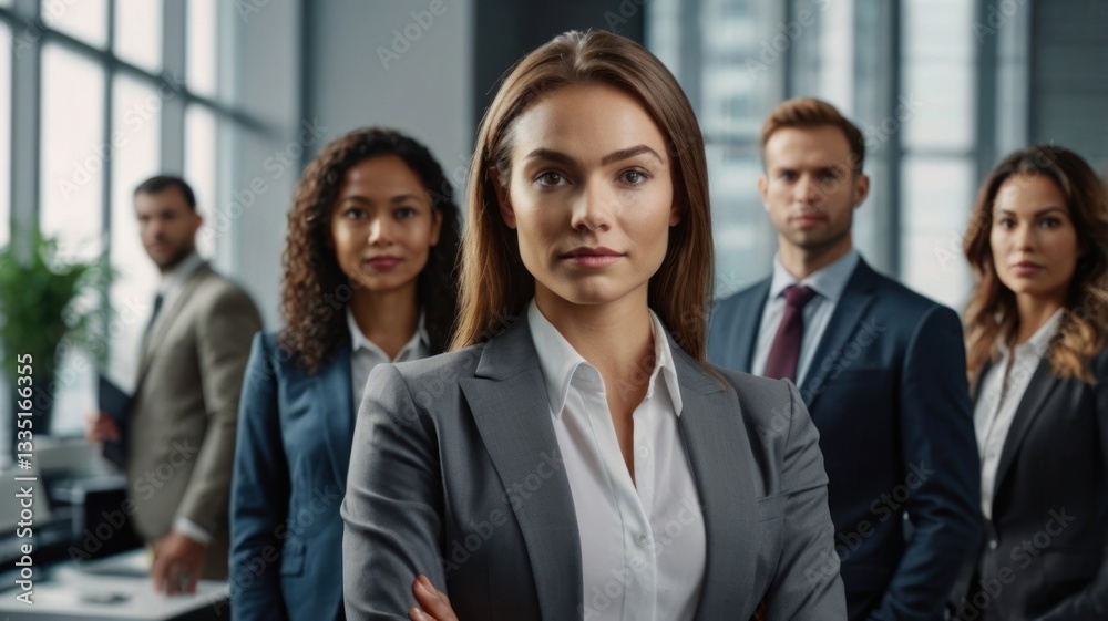 Confident business team in modern office Confident business team in modern office