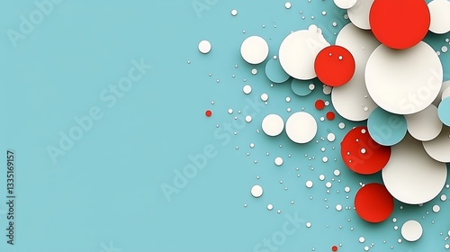 A Composition of Various Sized Circles Of Different Colors