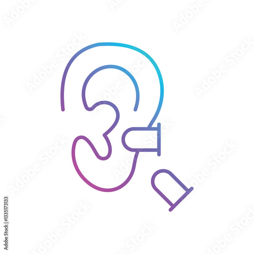 Ear Plug Vector icon