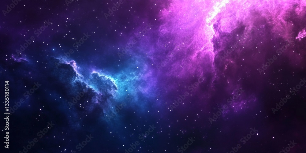 Naklejka premium Cosmic Nebulae Dance (1)