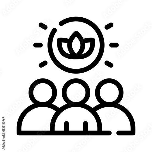 support group line icon