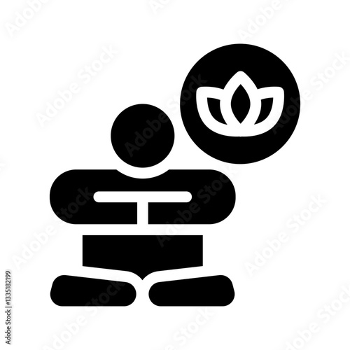 mindfulness glyph icon