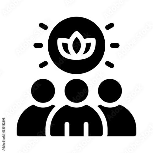 support group glyph icon