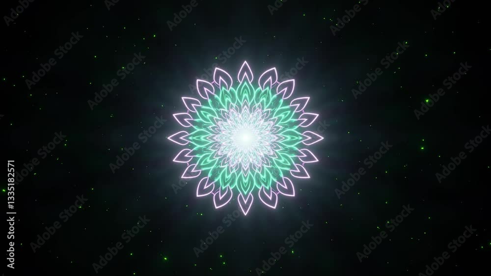 Radiant Petal Design Seamless Journey Stream Loop Flow