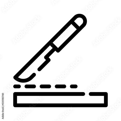 scalpel line icon