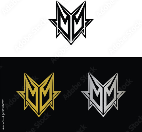Abstract letter M logo design