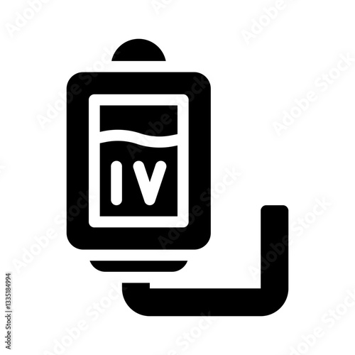 IV drip glyph icon