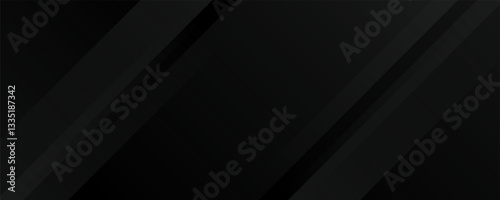 Black abstract background. Elegant dark diagonal shape elements.