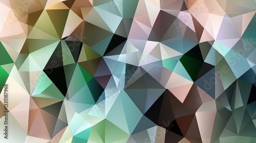 Abstract Geometric Triangular Shapes - Colorful Polygon Design