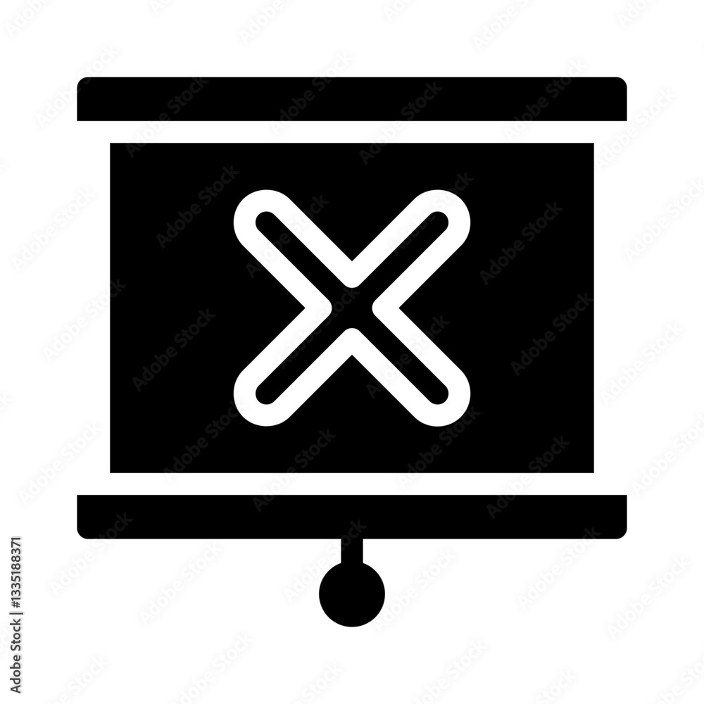 Obraz premium multiplication symbol glyph icon