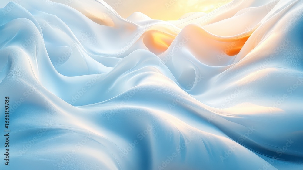 Obraz premium Mesmerizing Light Blue Fabric Design with Intricate Folds