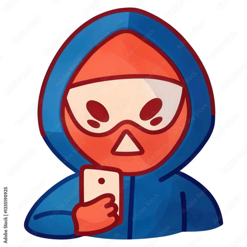 A masked hacker alerts fraud while holding a phone, showcasing a blend of technology and security concerns. A masked hacker alerts fraud while holding a phone, showcasing a blend of technology and security concerns.
