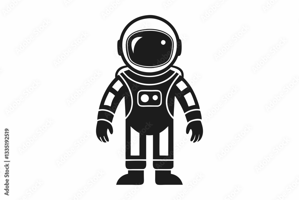astronaut line art silhouette vector illustration astronaut line art silhouette vector illustration