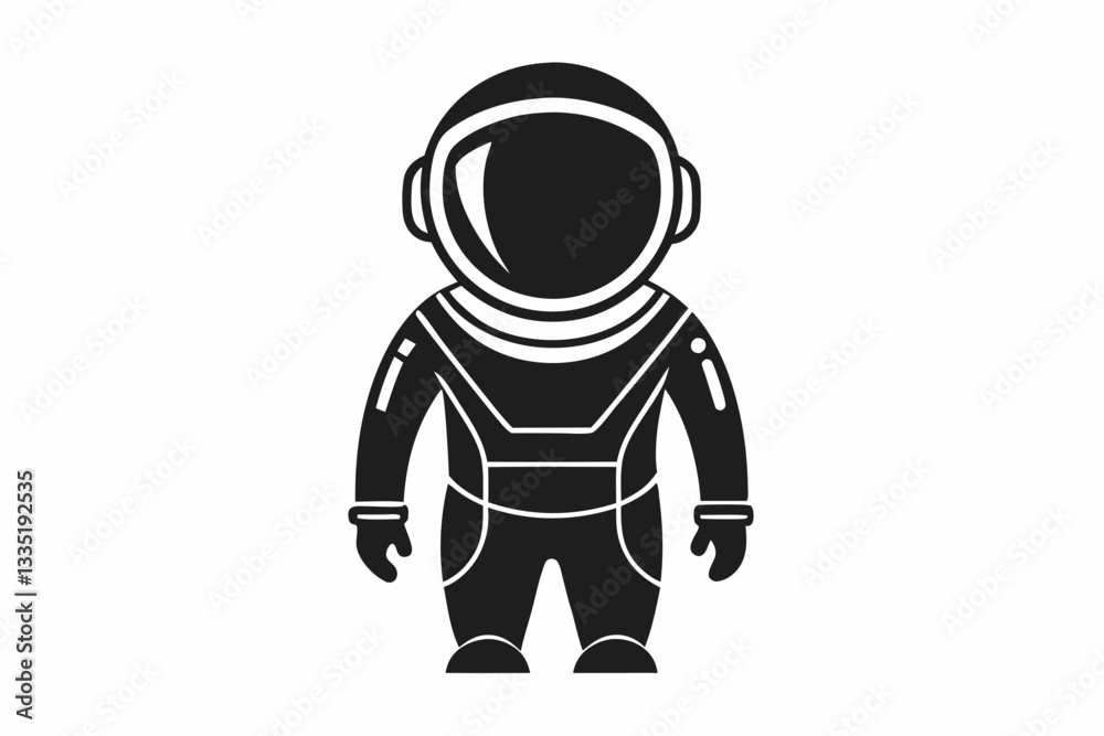 astronaut line art silhouette vector illustration astronaut line art silhouette vector illustration