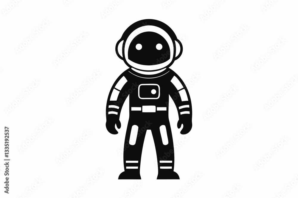 astronaut line art silhouette vector illustration astronaut line art silhouette vector illustration