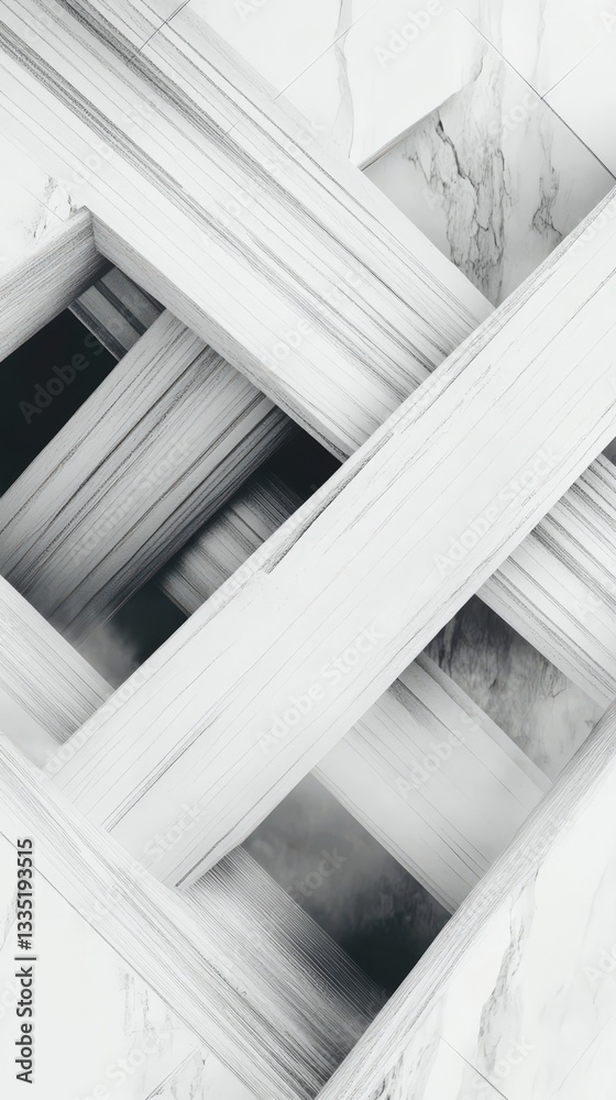 Obraz premium Abstract Architectural Design: Intricate Structures in White Marble
