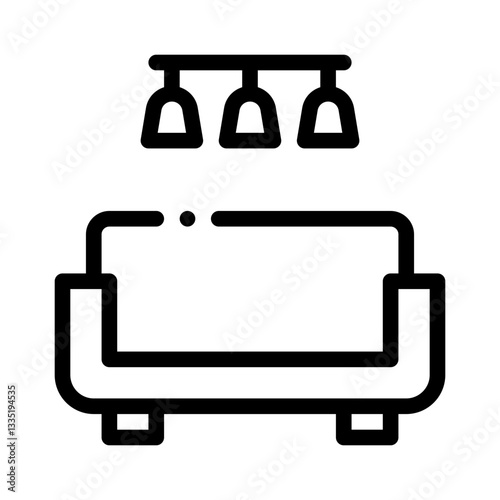 lounge chair line icon