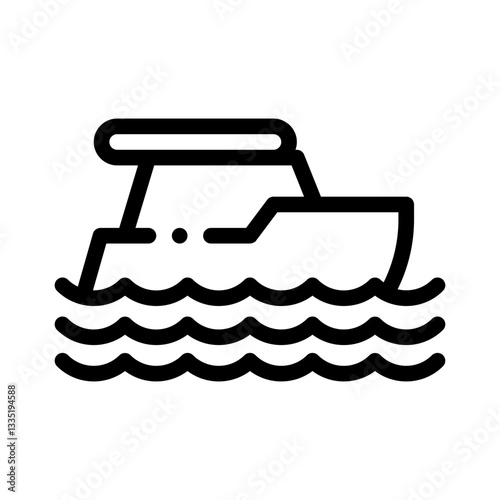 yacht line icon