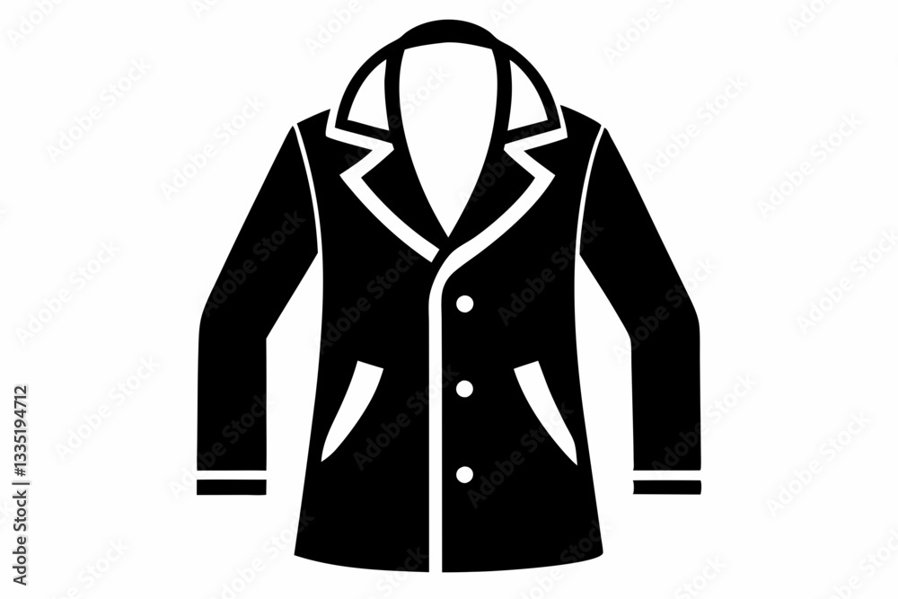 coat line art silhouette vector illustration coat line art silhouette vector illustration