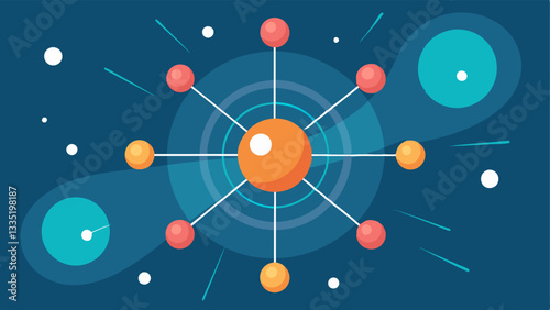 Quantum Fields An abstract representation of energy fields around nanoparticles as they activate and release active ingredients creating a shimmering effect on the skin.