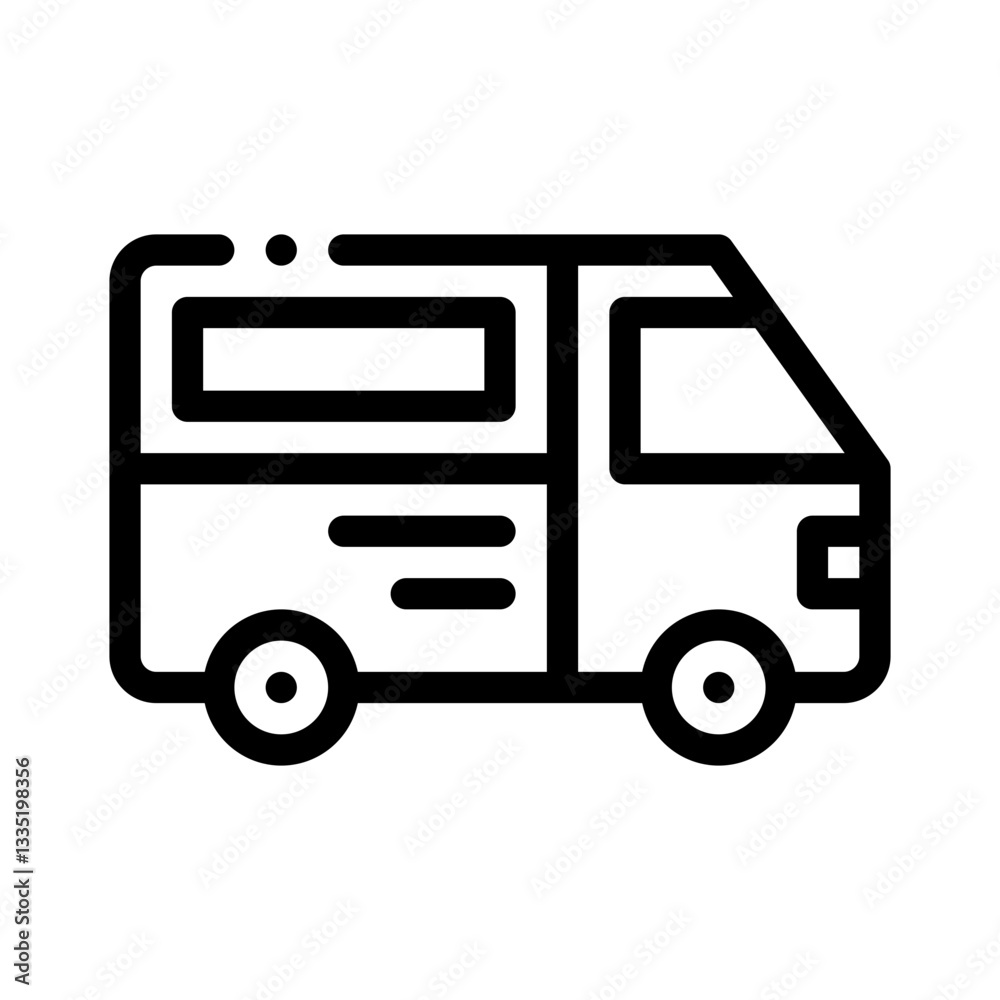 delivery van line icon delivery van line icon