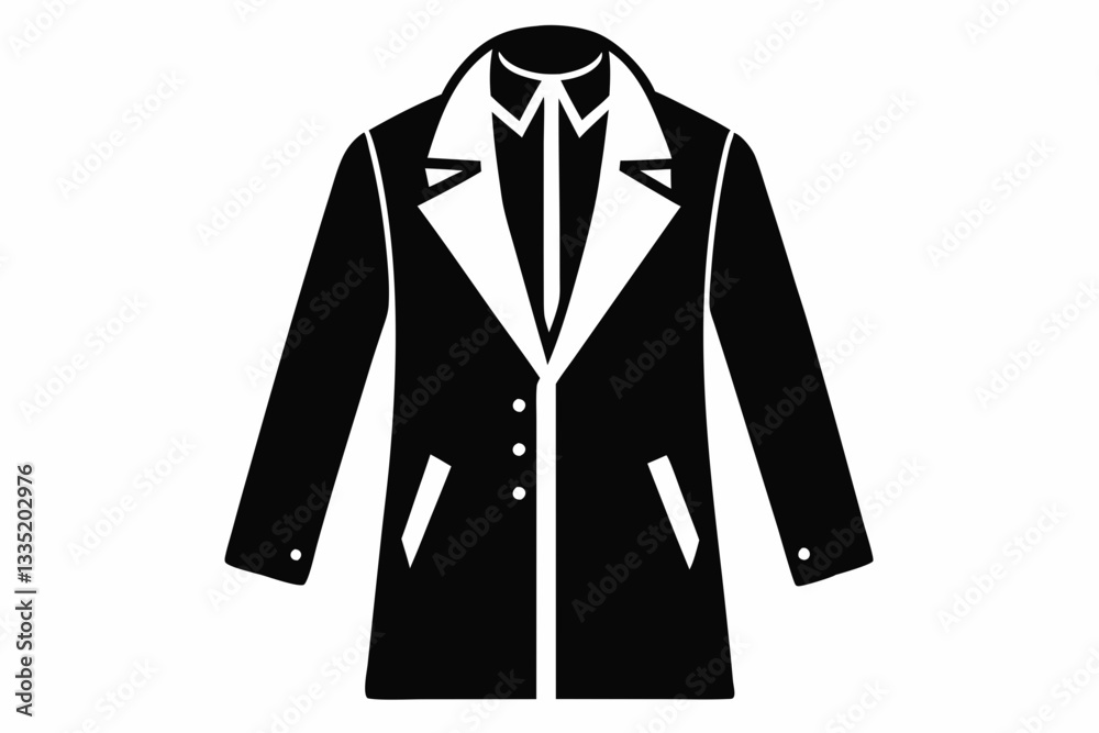 men coat line art silhouette vector illustration men coat line art silhouette vector illustration
