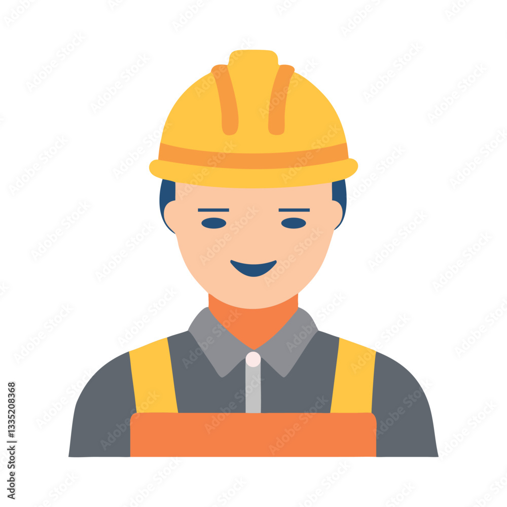 Construction Worker Icon, Safety Helmet Illustration, Hard Hat Worker Vector, Construction Site Safety Graphic, Occupational Safety Design Construction Worker Icon, Safety Helmet Illustration, Hard Hat Worker Vector, Construction Site Safety Graphic, Occupational Safety Design