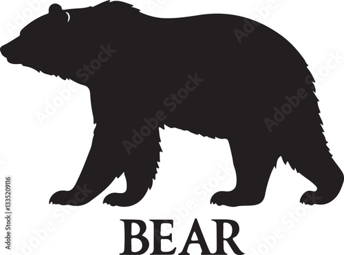 black and white polar bear logo type silhouette designs
