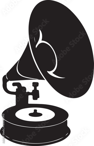 gramophone coloring page design