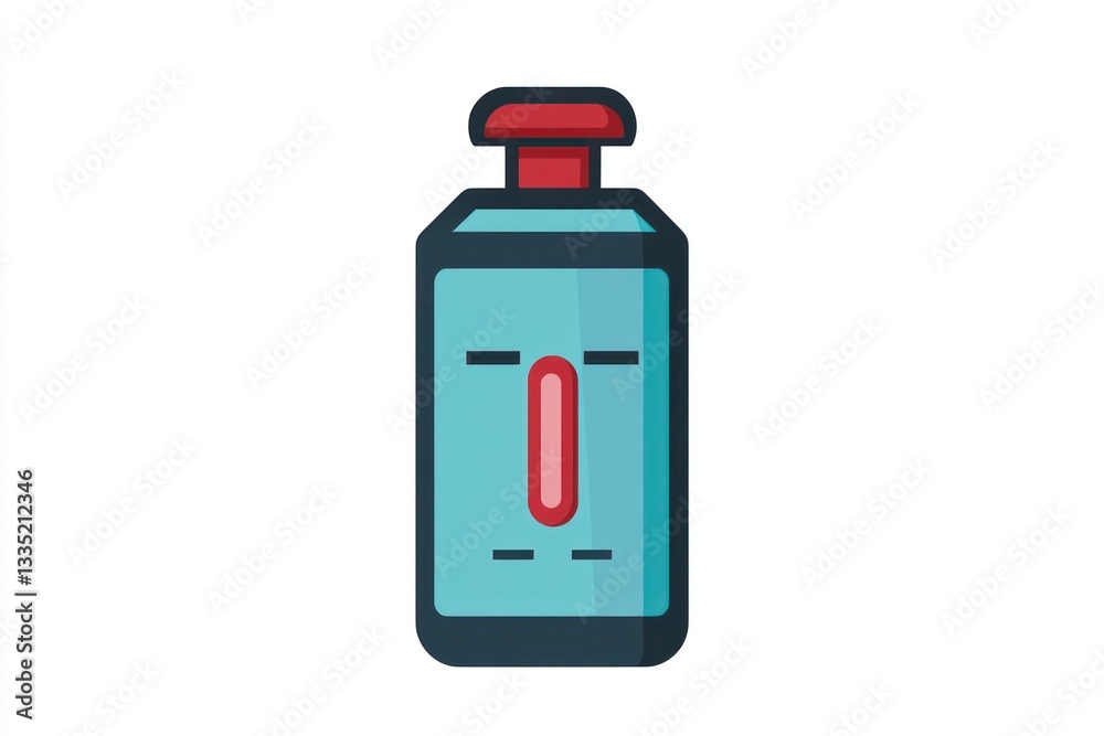 Fototapeta premium Cartoon Water Bottle with a Thirsty Face Expression Hydration Concept Creative Design for Kid