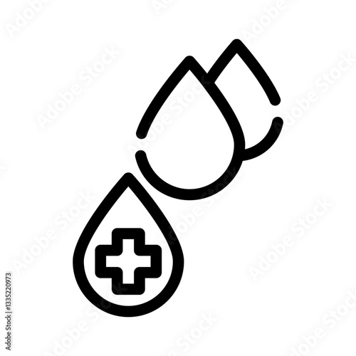 blood drop line icon
