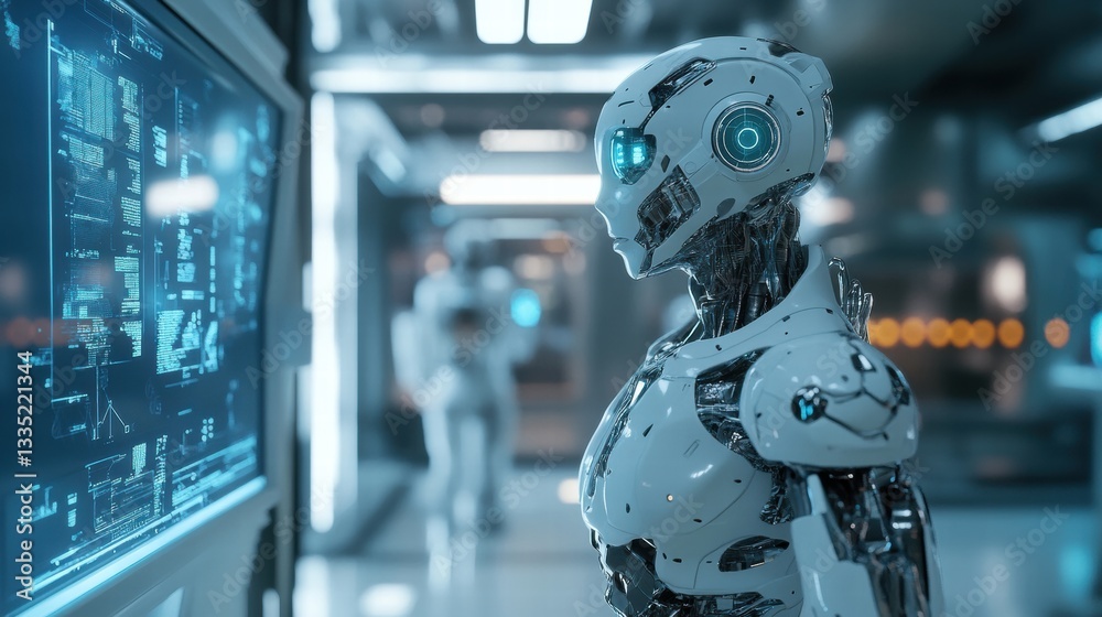 AI-controlled Robotic Assistant Responding in Futuristic Setting AI-controlled Robotic Assistant Responding in Futuristic Setting