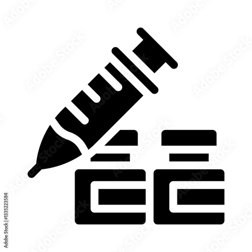 syringe glyph icon